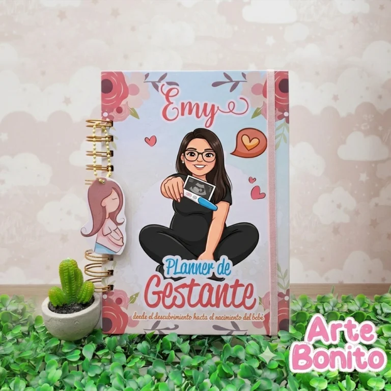 planner gestante caricatura