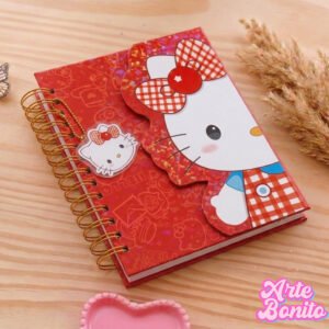 agenda hello kitty solapa troquelada y portalapicero